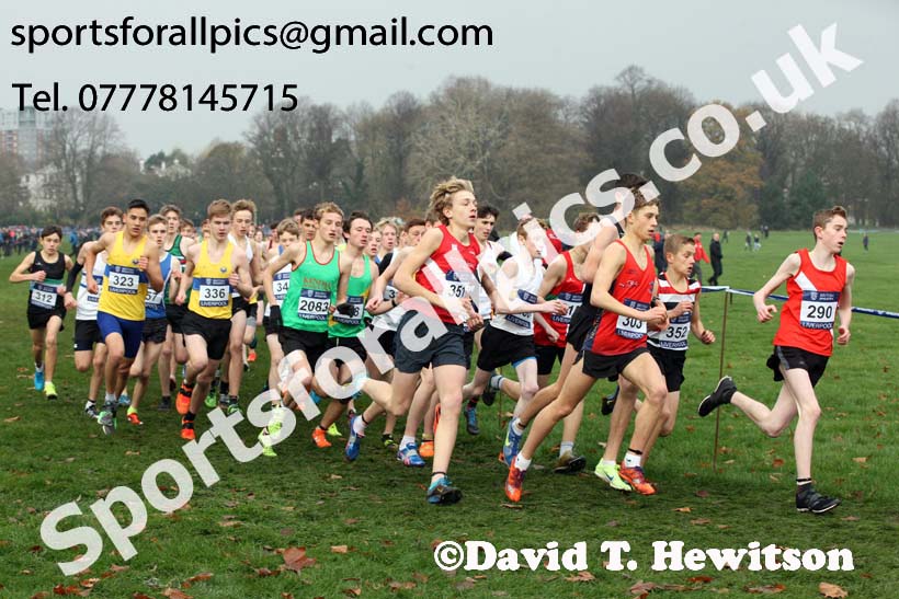 Boys under-15s British Athletics Liverpool Cross Challenge, Sefton Park, Liverpool. Photo:  David T. Hewitson/Sports for All Pics